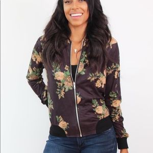 Floral Bomber Jacket